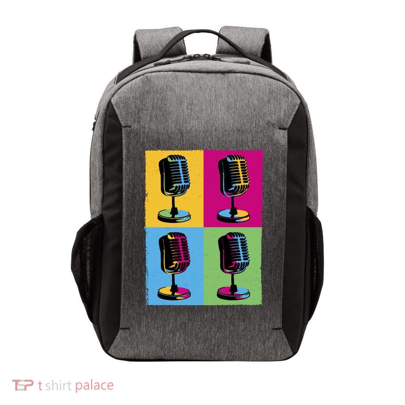 Pop Art Microphone Music Vector Backpack
