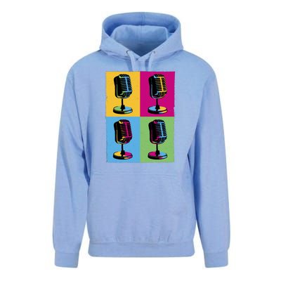 Pop Art Microphone Music Unisex Surf Hoodie