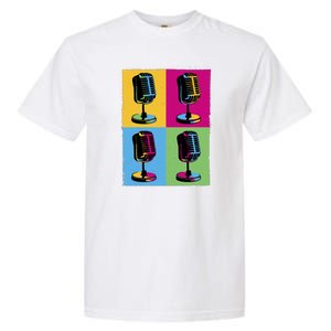 Pop Art Microphone Music Garment-Dyed Heavyweight T-Shirt