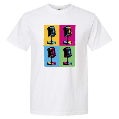 Pop Art Microphone Music Garment-Dyed Heavyweight T-Shirt