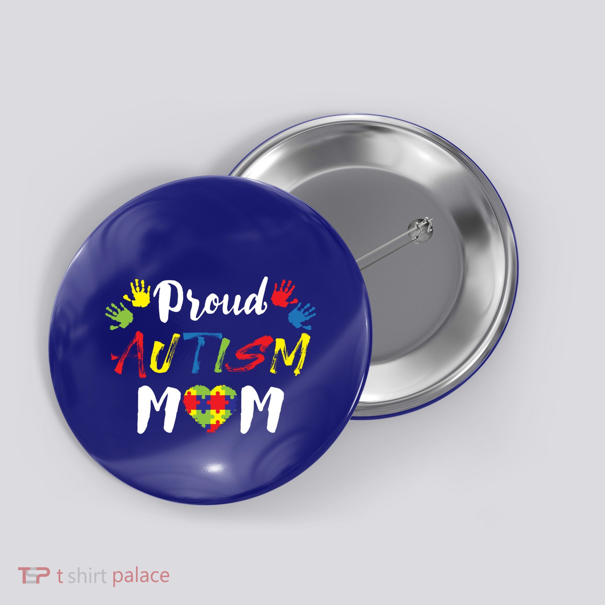 Proud Autism Mom Gift Button