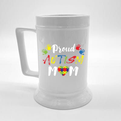 Proud Autism Mom Gift Beer Stein