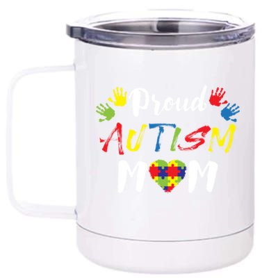 Proud Autism Mom Gift 12 oz Stainless Steel Tumbler Cup