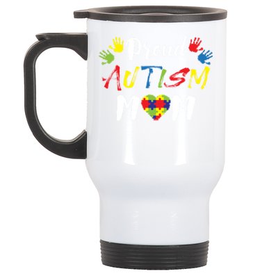 Proud Autism Mom Gift Stainless Steel Travel Mug