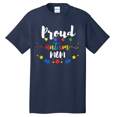 Proud Autism Mom Awareness Puzzle Gift Tall T-Shirt