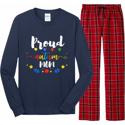 Proud Autism Mom Awareness Puzzle Gift Long Sleeve Pajama Set