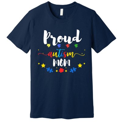 Proud Autism Mom Awareness Puzzle Gift Premium T-Shirt