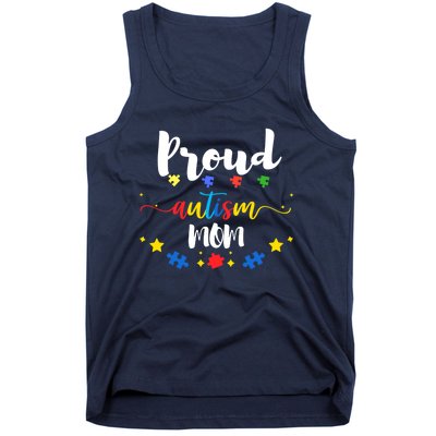 Proud Autism Mom Awareness Puzzle Gift Tank Top