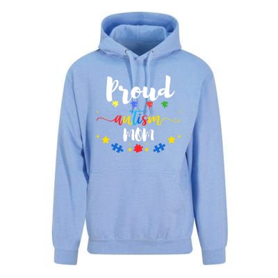 Proud Autism Mom Awareness Puzzle Gift Unisex Surf Hoodie