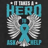Ptsd Awareness Month Teal Ribbon Ptsd Gift 7 Panel Mesh Trucker Snapback Hat
