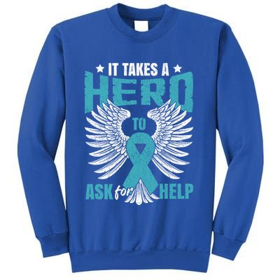 Ptsd Awareness Month Teal Ribbon Ptsd Gift Sweatshirt