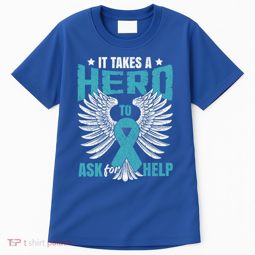 Ptsd Awareness Month Teal Ribbon Ptsd Gift Tall T-Shirt