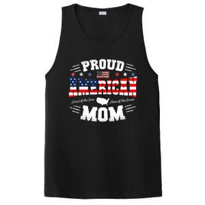 Proud American Mom Flag Usa 4th Of July Patriotic Mom Gift PosiCharge Competitor Tank