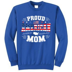 Proud American Mom Flag Usa 4th Of July Patriotic Mom Gift Sweatshirt