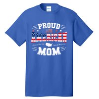 Proud American Mom Flag Usa 4th Of July Patriotic Mom Gift Tall T-Shirt