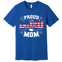 Proud American Mom Flag Usa 4th Of July Patriotic Mom Gift Premium T-Shirt