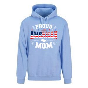 Proud American Mom Flag Usa 4th Of July Patriotic Mom Gift Unisex Surf Hoodie