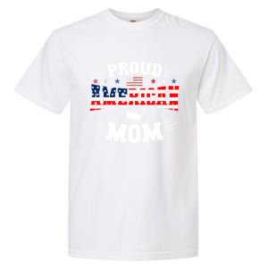 Proud American Mom Flag Usa 4th Of July Patriotic Mom Gift Garment-Dyed Heavyweight T-Shirt