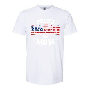 Proud American Mom Flag Usa 4th Of July Patriotic Mom Gift Softstyle CVC T-Shirt