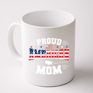 Proud American Mom Flag Usa 4th Of July Patriotic Mom Gift Coffee Mug