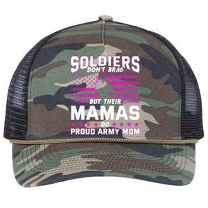 Proud Army Mom Mothers Day Retro Rope Trucker Hat Cap