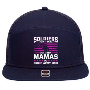 Proud Army Mom Mothers Day 7 Panel Mesh Trucker Snapback Hat