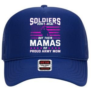 Proud Army Mom Mothers Day High Crown Mesh Back Trucker Hat