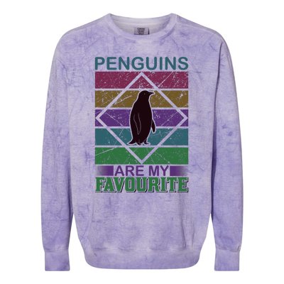 Penguins Are My Favorite Colorblast Crewneck Sweatshirt