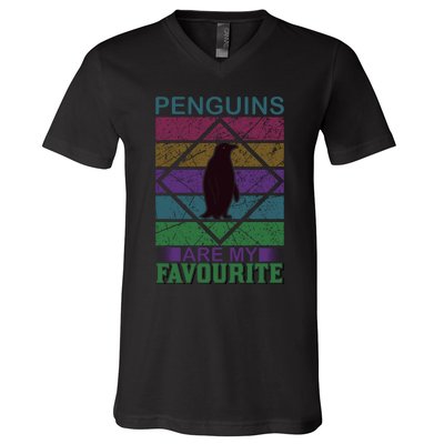 Penguins Are My Favorite V-Neck T-Shirt