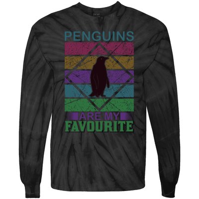 Penguins Are My Favorite Tie-Dye Long Sleeve Shirt