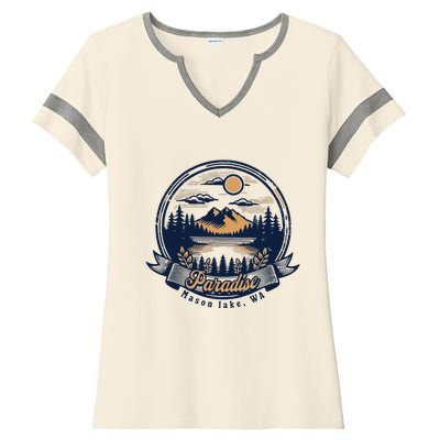 Paradise Associates Mason Lake Ladies Halftime Notch Neck Tee