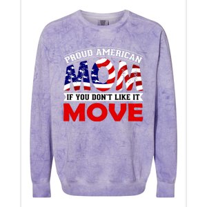 Proud American Mom Colorblast Crewneck Sweatshirt