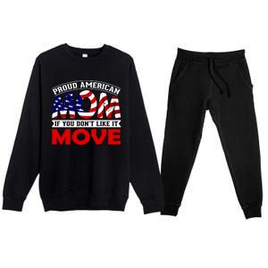 Proud American Mom Premium Crewneck Sweatsuit Set