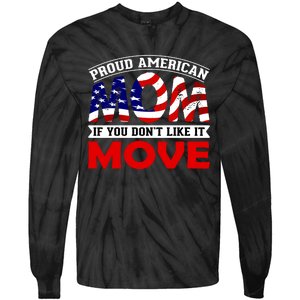 Proud American Mom Tie-Dye Long Sleeve Shirt