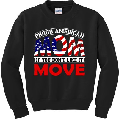 Proud American Mom Kids Sweatshirt