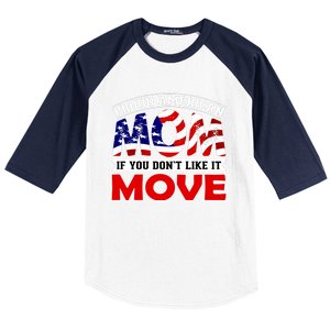 Proud American Mom Baseball Sleeve Shirt