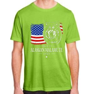 Proud Alaskan Malamute Dad American Flag Patriotic Dog Gift Adult ChromaSoft Performance T-Shirt