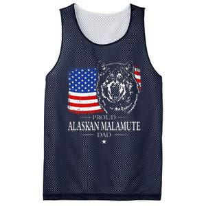 Proud Alaskan Malamute Dad American Flag Patriotic Dog Gift Mesh Reversible Basketball Jersey Tank