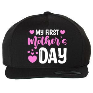 Pregnancy Announcet Mom To Be My First Mothers Day Gift Wool Snapback Cap