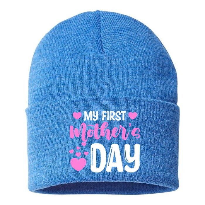 Pregnancy Announcet Mom To Be My First Mothers Day Gift Sustainable Knit Beanie