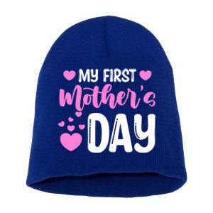 Pregnancy Announcet Mom To Be My First Mothers Day Gift Short Acrylic Beanie