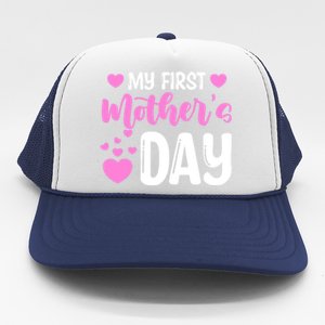 Pregnancy Announcet Mom To Be My First Mothers Day Gift Trucker Hat