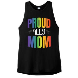 Proud Ally Mom Proud Lgbt Mom Gift Lesbian Pride Lgbtq Ally Meaningful Gift Ladies PosiCharge Tri-Blend Wicking Tank