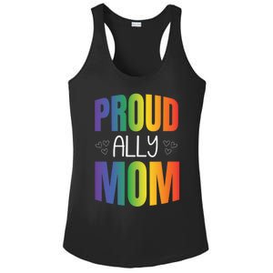 Proud Ally Mom Proud Lgbt Mom Gift Lesbian Pride Lgbtq Ally Meaningful Gift Ladies PosiCharge Competitor Racerback Tank