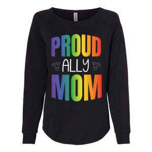 Proud Ally Mom Proud Lgbt Mom Gift Lesbian Pride Lgbtq Ally Meaningful Gift Womens California Wash Sweatshirt