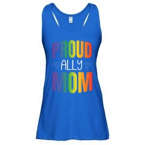 Proud Ally Mom Proud Lgbt Mom Gift Lesbian Pride Lgbtq Ally Meaningful Gift Ladies Essential Flowy Tank