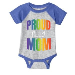 Proud Ally Mom Proud Lgbt Mom Gift Lesbian Pride Lgbtq Ally Meaningful Gift Infant Baby Jersey Bodysuit