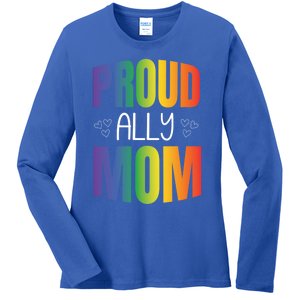 Proud Ally Mom Proud Lgbt Mom Gift Lesbian Pride Lgbtq Ally Meaningful Gift Ladies Long Sleeve Shirt