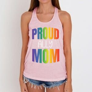 Proud Ally Mom Proud Lgbt Mom Gift Lesbian Pride Lgbtq Ally Meaningful Gift Women's Knotted Racerback Tank