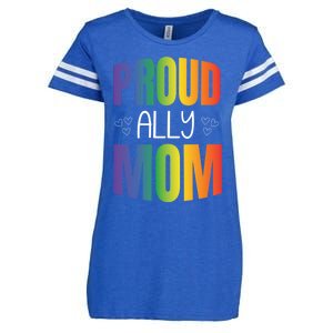 Proud Ally Mom Proud Lgbt Mom Gift Lesbian Pride Lgbtq Ally Meaningful Gift Enza Ladies Jersey Football T-Shirt